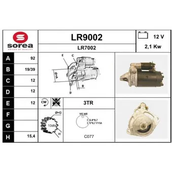 SNRA LR9002 - Démarreur