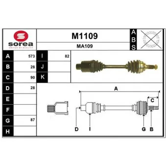 SNRA M1109 - Arbre de transmission