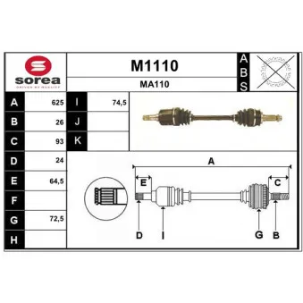 SNRA M1110 - Arbre de transmission