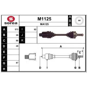 SNRA M1125 - Arbre de transmission