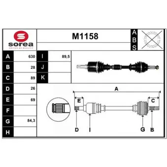 SNRA M1158 - Arbre de transmission