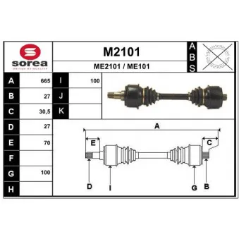 SNRA M2101 - Arbre de transmission