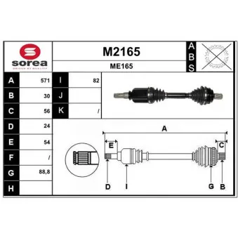 SNRA M2165 - Arbre de transmission