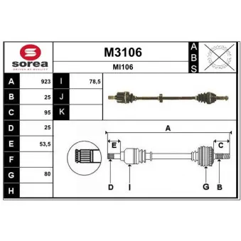 SNRA M3106 - Arbre de transmission