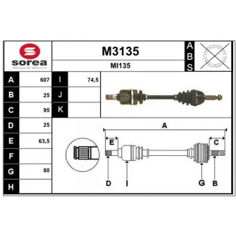 SNRA M3135 - Arbre de transmission