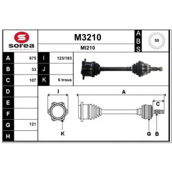 SNRA M3210 - Arbre de transmission