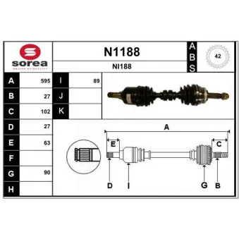 SNRA N1188 - Arbre de transmission