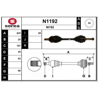 SNRA N1192 - Arbre de transmission