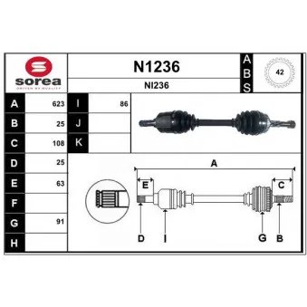 SNRA N1236 - Arbre de transmission
