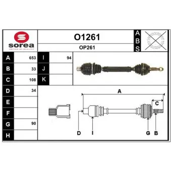 Arbre de transmission SNRA [O1261]