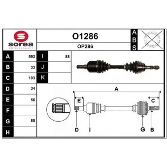 SNRA O1286 - Arbre de transmission