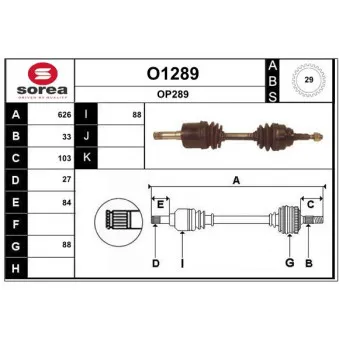 SNRA O1289 - Arbre de transmission