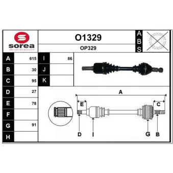 Arbre de transmission SNRA [O1329]