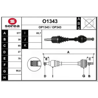 SNRA O1343 - Arbre de transmission