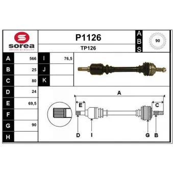 SNRA P1126 - Arbre de transmission