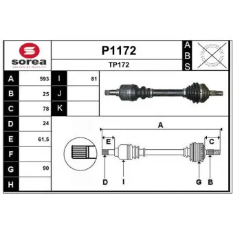SNRA P1172 - Arbre de transmission