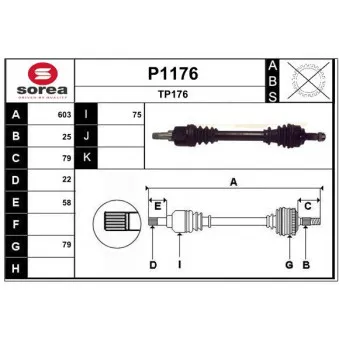 SNRA P1176 - Arbre de transmission