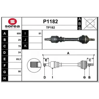 SNRA P1182 - Arbre de transmission