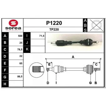 SNRA P1220 - Arbre de transmission