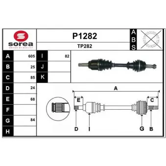 SNRA P1282 - Arbre de transmission