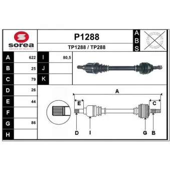 SNRA P1288 - Arbre de transmission