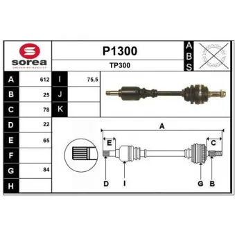 SNRA P1300 - Arbre de transmission
