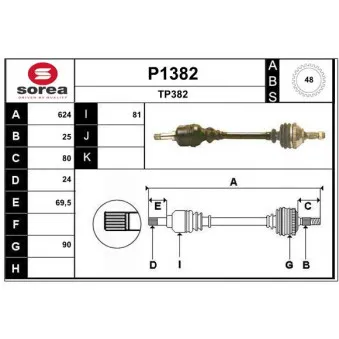 SNRA P1382 - Arbre de transmission