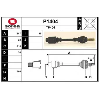 SNRA P1404 - Arbre de transmission