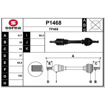 SNRA P1468 - Arbre de transmission