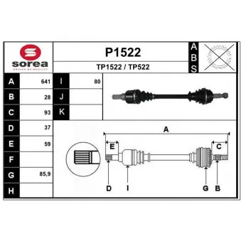 SNRA P1522 - Arbre de transmission