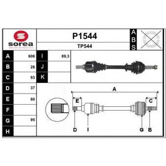 SNRA P1544 - Arbre de transmission
