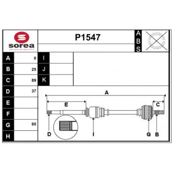 SNRA P1547 - Arbre de transmission