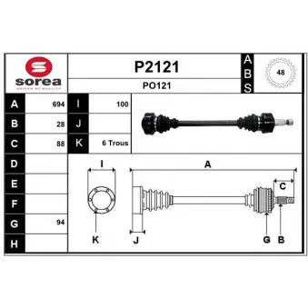 SNRA P2121 - Arbre de transmission