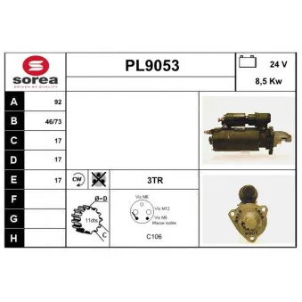 SNRA PL9053 - Démarreur