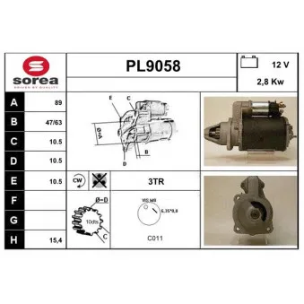 Démarreur SNRA [PL9058]