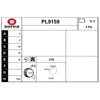 SNRA PL9159 - Démarreur