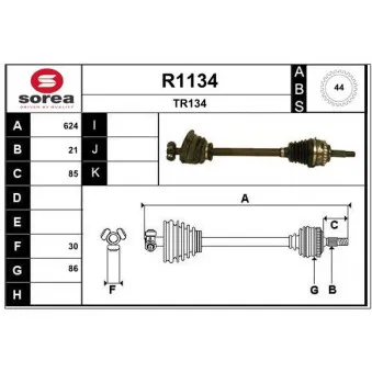 SNRA R1134 - Arbre de transmission