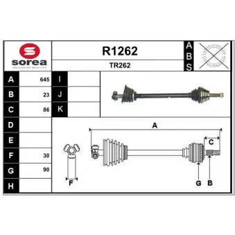 Arbre de transmission SNRA [R1262]