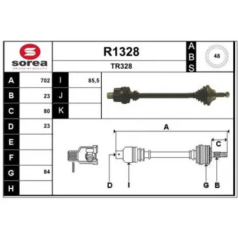 SNRA R1328 - Arbre de transmission