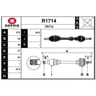 SNRA R1714 - Arbre de transmission