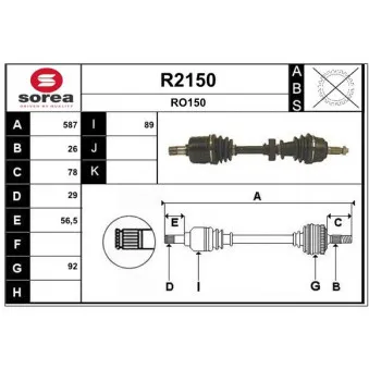 SNRA R2150 - Arbre de transmission