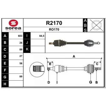 SNRA R2170 - Arbre de transmission