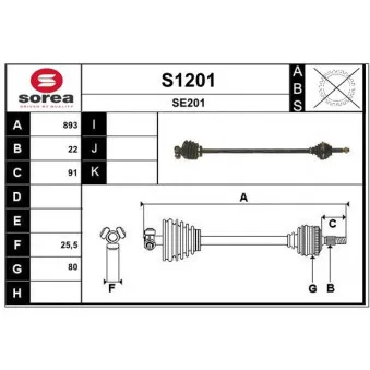 SNRA S1201 - Arbre de transmission