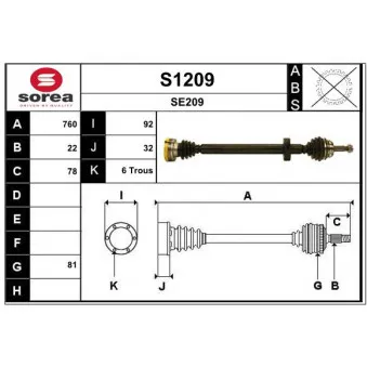 SNRA S1209 - Arbre de transmission