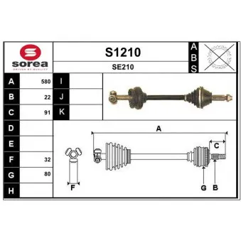 SNRA S1210 - Arbre de transmission