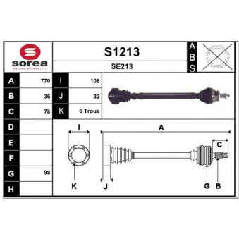 SNRA S1213 - Arbre de transmission