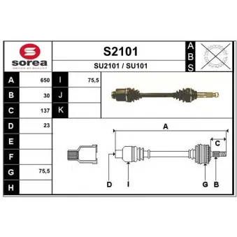 Arbre de transmission SNRA [S2101]