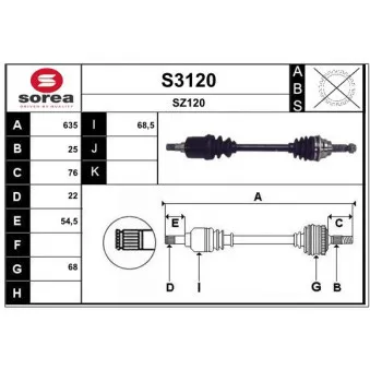 SNRA S3120 - Arbre de transmission