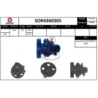 SNRA SOR4360305 - Pompe hydraulique, direction