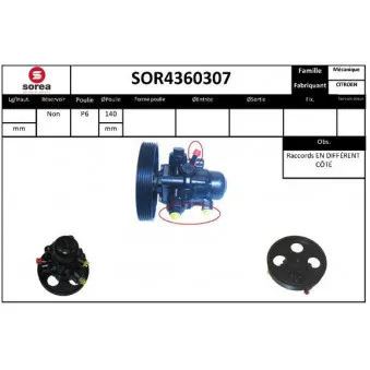 SNRA SOR4360307 - Pompe hydraulique, direction